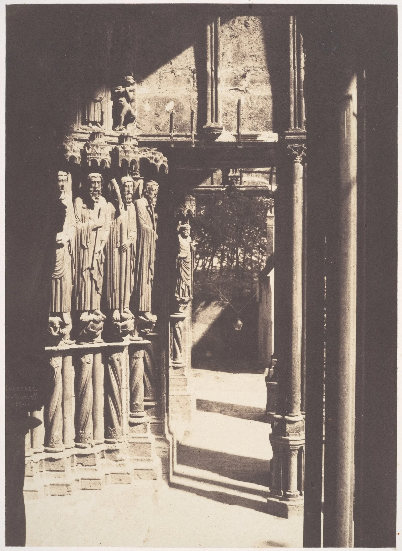 Portail sud, cathédrale de Chartres — Charles Marville