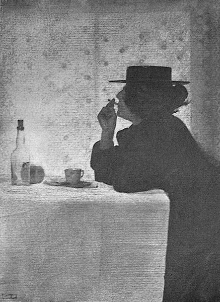 La fille à la cigarette — projet d'affiche — Robert Demachy