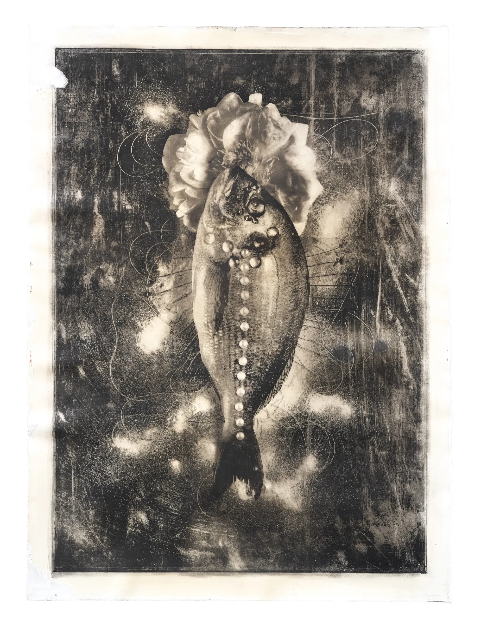 Louis Lumière — Gélatine, noir d'ivoire, résine de pin — Max Ruiz — 140 × 100 cm